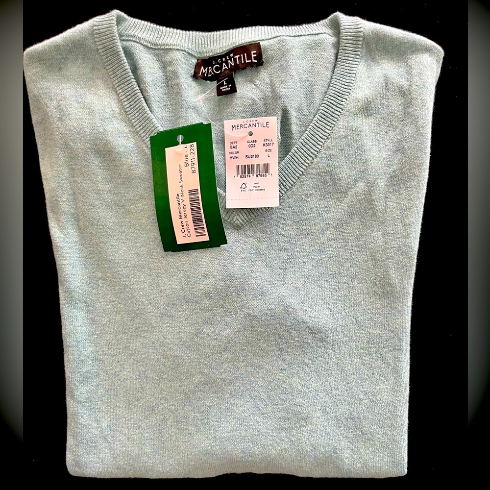 J CREW MERCANTILE NWT cotton crewneck sweater-tee. Tea Green